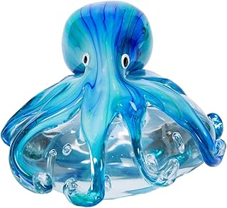 Beachcombers Beachcombers Octopus on Flat Rock Glass Blue  - Image 1