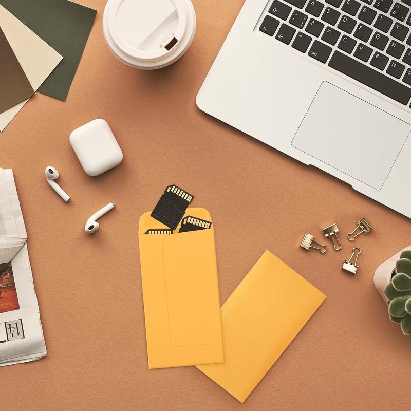 ValBox #7 Coin Envelopes 3.5x6.5 Seed Envelope with Gummed Flap for Home, Garden or Office Use, Brown Kraft Small Parts Envelopes 500 per Box - Image 3