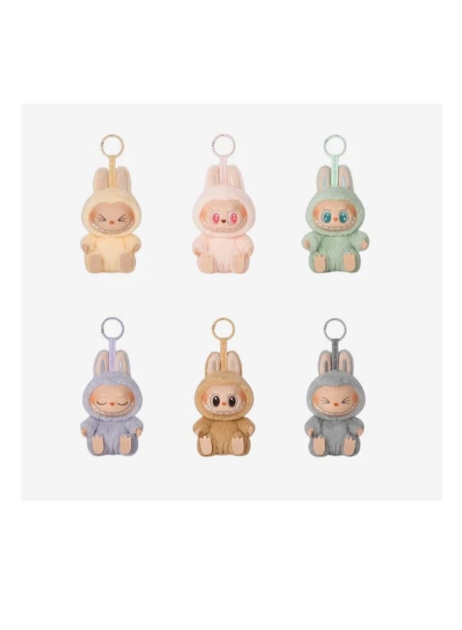 LABUBU Labubu 2nd Generation Macaron Face Blind Box Plush Doll Toy Labubu Doll Key (1 Pieces)  - Image 2