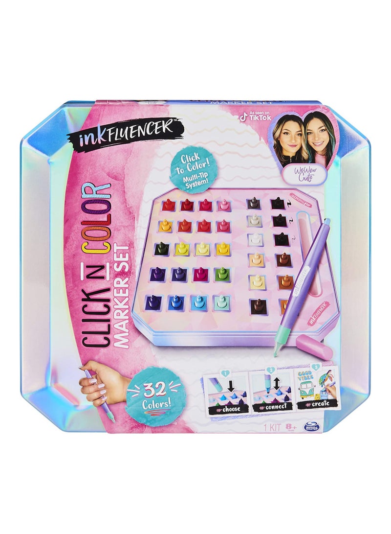 SPIN MASTER Inkfluencer Click N Color Marker Set - Image 1