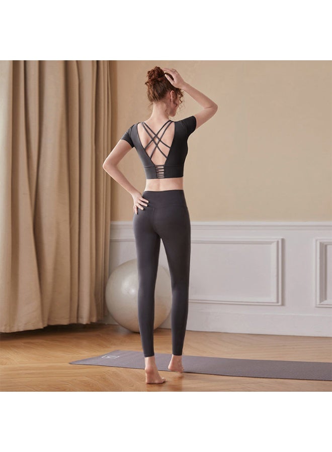 Sportswear Yoga Clothes Set Leggings and Tops Fitness Sports Suits Gym  Pants Sets Running Sport Outfit for Woman  - Image 1