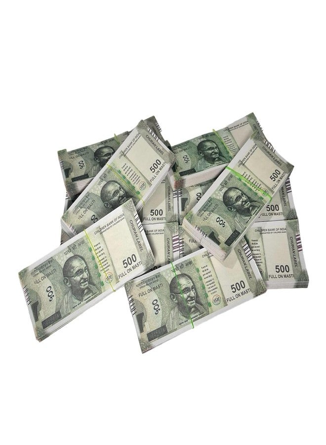 Laserbot Currency (Number 100 X 3 =300 Each) for Kids Denomination Learning Money (ONLY 500 NAKLI Note) Artificial Playing Currency, Learn Money Skills- Multi Color (300) - Image 4