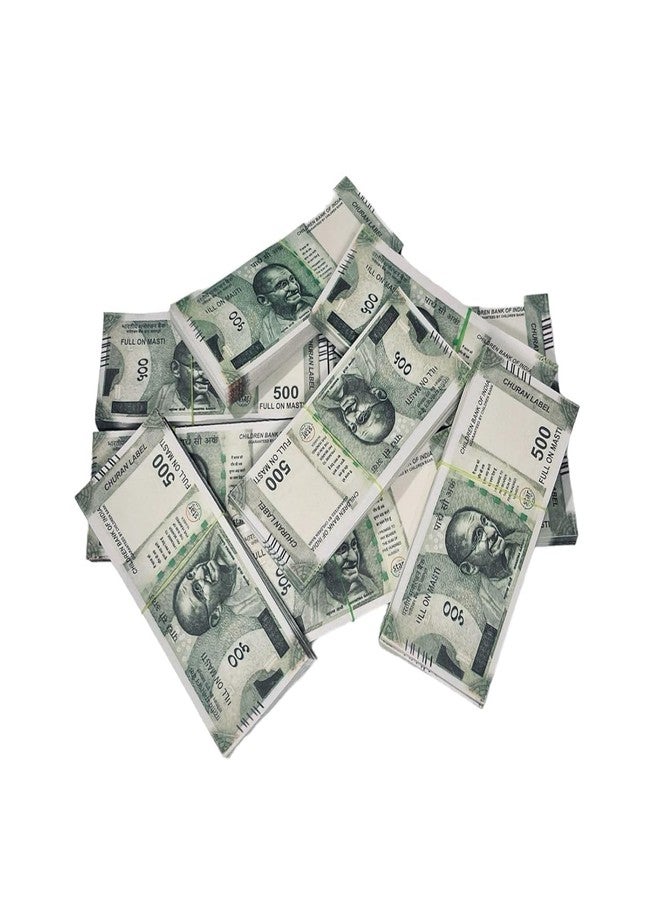 Laserbot Currency (Number 100 X 3 =300 Each) for Kids Denomination Learning Money (ONLY 500 NAKLI Note) Artificial Playing Currency, Learn Money Skills- Multi Color (300) - Image 1