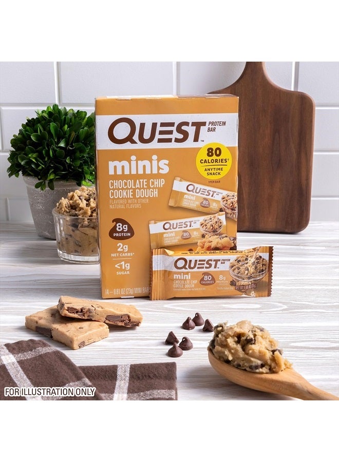 Quest Nutrition Mini Chocolate Chip Cookie Dough Protein Bars, High Protein, Low Carb, Keto Friendly, 14 Count - Image 4