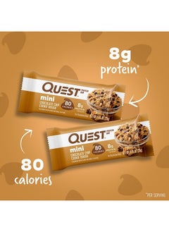 QUEST NUTRITION Mini Chocolate Chip Cookie Dough Protein Bars, High Protein, Low Carb, Keto Friendly, 14 Count  - Image 2