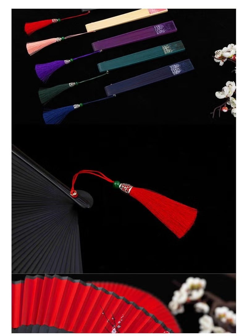 الصينية المطبوعة مروحة للطي البرقوق في زاوية الجدار - Image 2