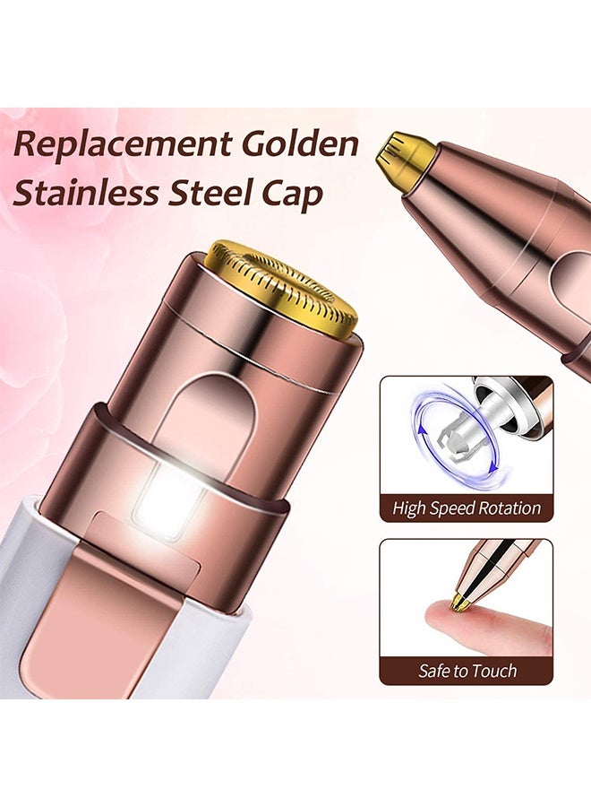 ماكينة تشذيب الحواجب الكهربائية USB 2 في 1 لإزالة شعر الوجه، وماكينة حلاقة للوجه قابلة لإعادة الشحن، تشذيب الحواجب وجهاز إزالة الشعر الآمن تمامًا مع ضوء للأنف والشفتين والوجه والجسم والحواجب وإزالة شعر الوجه للنساء - Image 5