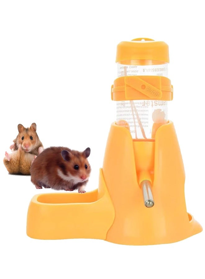 زجاجة ماء للهمستر، زجاجة شرب تلقائية للحيوانات الأليفة الصغيرة مع حاوية طعام وقاعدة رفعة، زجاجة تغذية معلقة، موزع آلي للحيوانات الصغيرة - Image 1