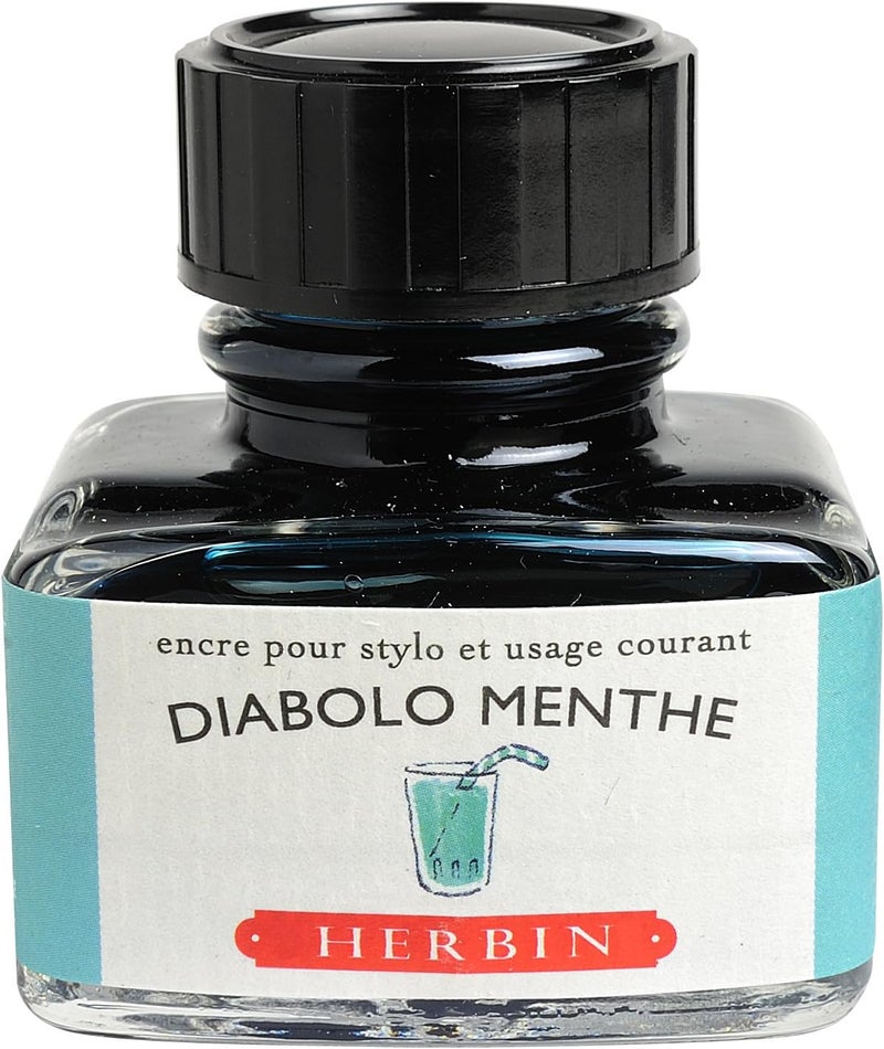 Jacques Herbin Diabolo Menthe Fountain Pen Ink - 30 ml Bottled Ink - Image 1