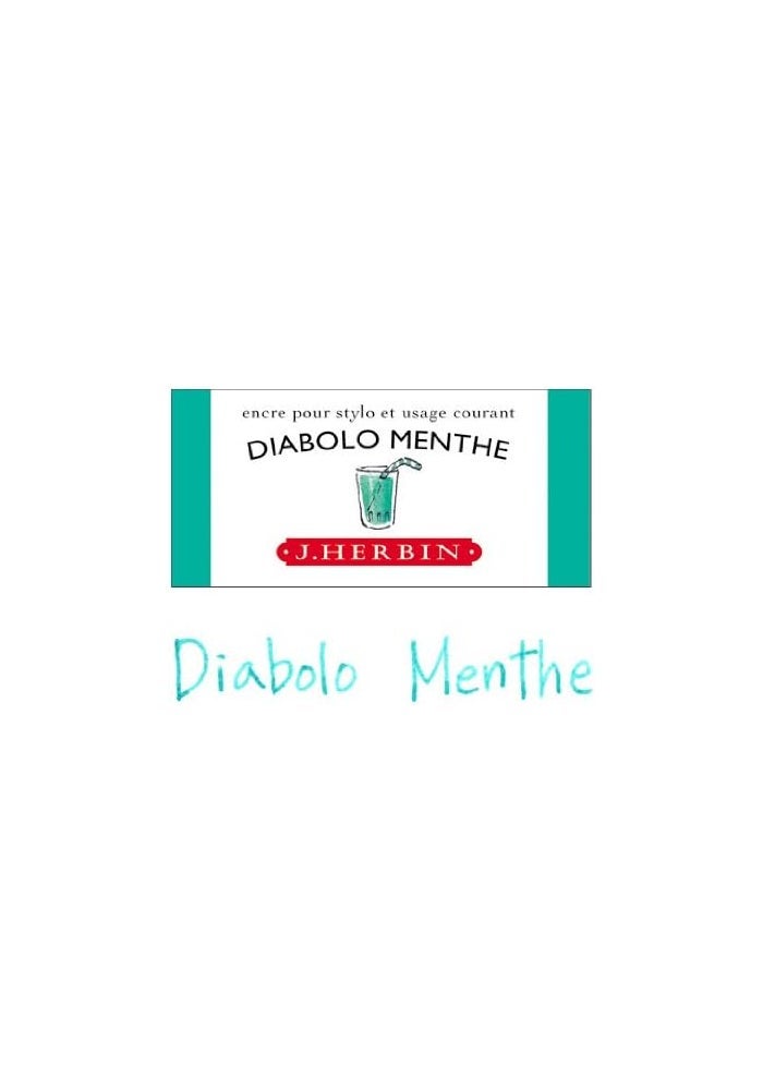 Jacques Herbin Diabolo Menthe Fountain Pen Ink - 30 ml Bottled Ink - Image 4
