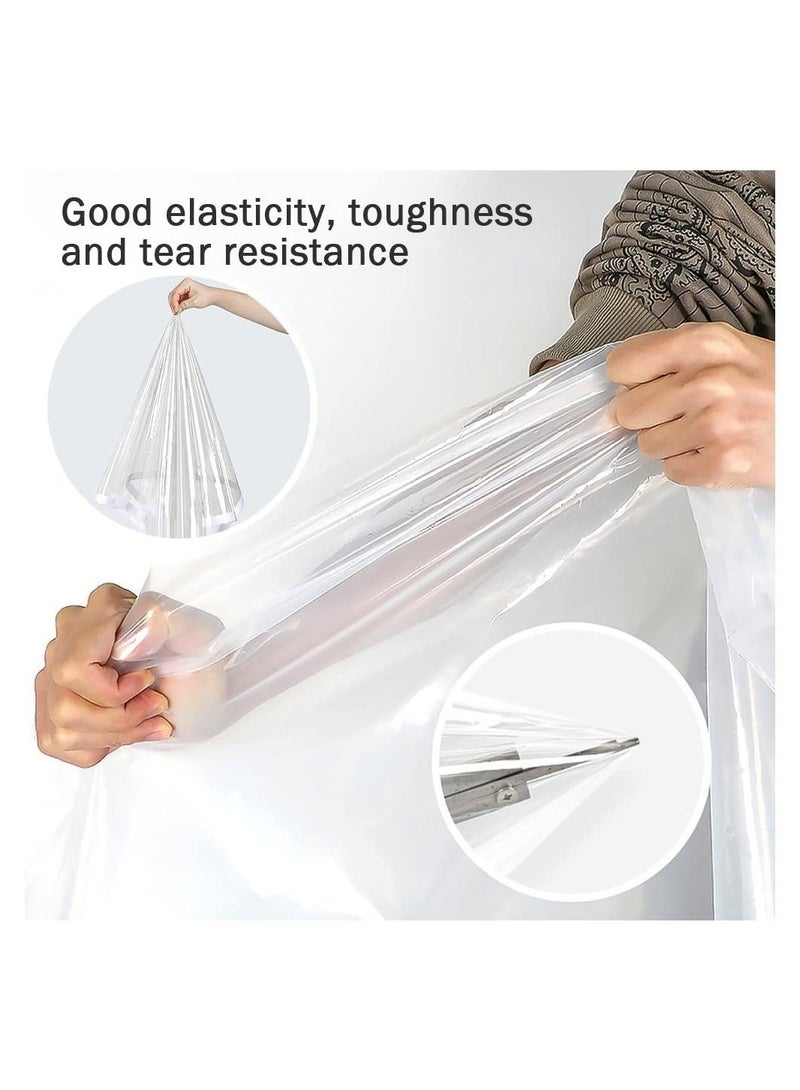 كابتن تيك Window Transparent Insulation Film Kit, Window Cuttable Cold Protection Film, Hot Protection Film Window, Wind Proof Thickening Wrap (120x80cm) - Image 3