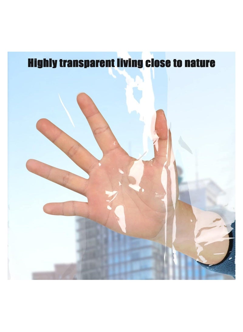 كابتن تيك Window Transparent Insulation Film Kit, Window Cuttable Cold Protection Film, Hot Protection Film Window, Wind Proof Thickening Wrap (120x80cm) - Image 4