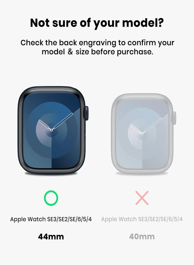 امباند حافظة amBand متينة مع سوار لساعة Apple Watch مقاس 44 مم، متوافقة مع iWatch Series SE 3/SE الجيل الثاني/SE/6/5/4، غطاء ممتص للصدمات بدرجة عسكرية، سوار تكتيكي للرجال، أسود ذهبي - Image 2