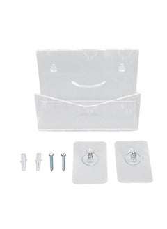 Thoraya Mail Holder Thick Clear Acrylic Mail Organizer File Letter Organizer Envelope Sorter Stand for Countertop Wall Hanging  - Image 1