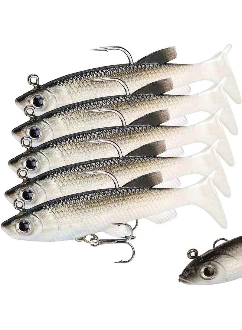 CMGTYYD 5 PCS Fishing Lure Set, Lifelike Artificial Baits with 3D Eyes, Bass Fishing Lures, Fishing Lures Kit, Topwater Fishing Lures Tails for Freshwater and Saltwater  - Image 1