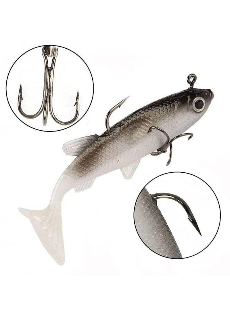 CMGTYYD 5 PCS Fishing Lure Set, Lifelike Artificial Baits with 3D Eyes, Bass Fishing Lures, Fishing Lures Kit, Topwater Fishing Lures Tails for Freshwater and Saltwater  - Image 3