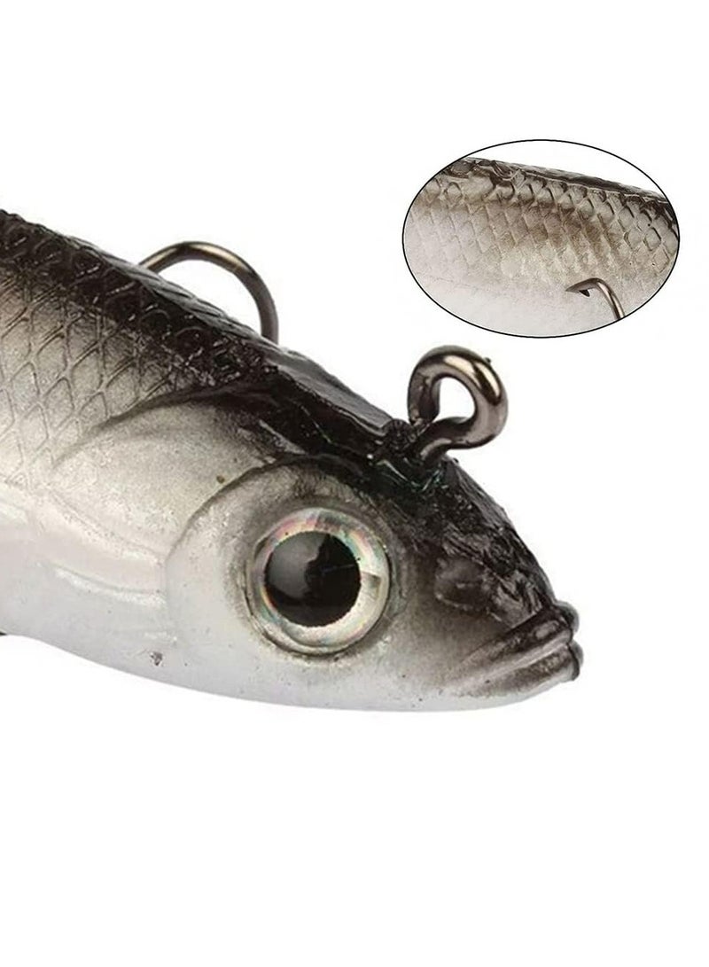 CMGTYYD 5 PCS Fishing Lure Set, Lifelike Artificial Baits with 3D Eyes, Bass Fishing Lures, Fishing Lures Kit, Topwater Fishing Lures Tails for Freshwater and Saltwater  - Image 4