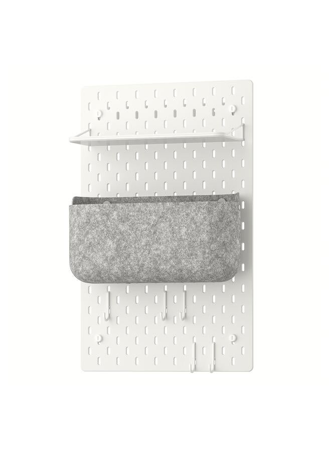 Zaboon Pegboard Combination, White, 36X56 Cm - Image 1