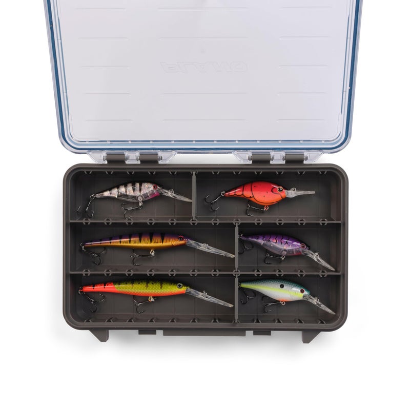 Plano StowAway 3600 Waterproof Stow Tackle Box, 4-Pack, IPX7 Waterproof Rating, with Rustricor, Single Latch Design, Transparent DuraView Lid, Storage for Fishing Bait, Lures and Gear - Image 2