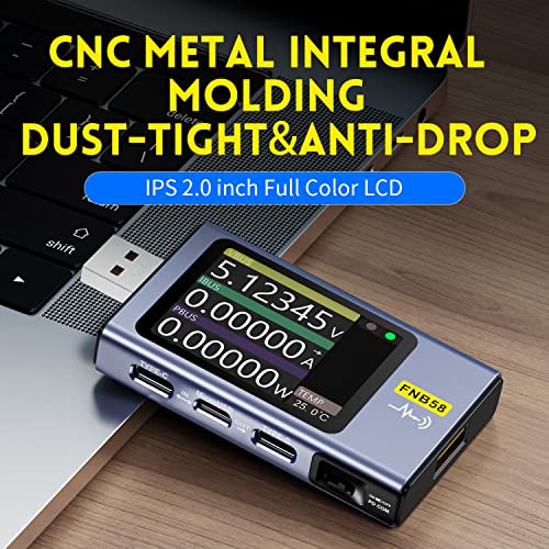 FNIRSI USB Tester 4-28V 7A LCD USB A&C Voltage Current Power Tester Multimeter with App Software, Fast Charge Detection Trigger Capacity Ripple Measurement, PD2.0/PD3.0,QC2.0/QC3.0 - Image 4