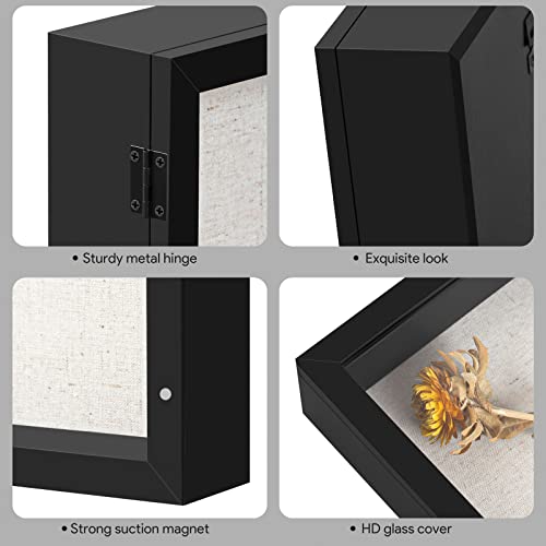 Califortree 8x10 Shadow Box Frame with Linen Back - Sturdy Memory Display Case of Flower, Pictures, Medals and More, Black - Image 2