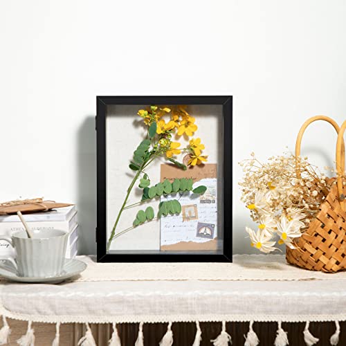 Califortree 8x10 Shadow Box Frame with Linen Back - Sturdy Memory Display Case of Flower, Pictures, Medals and More, Black - Image 4