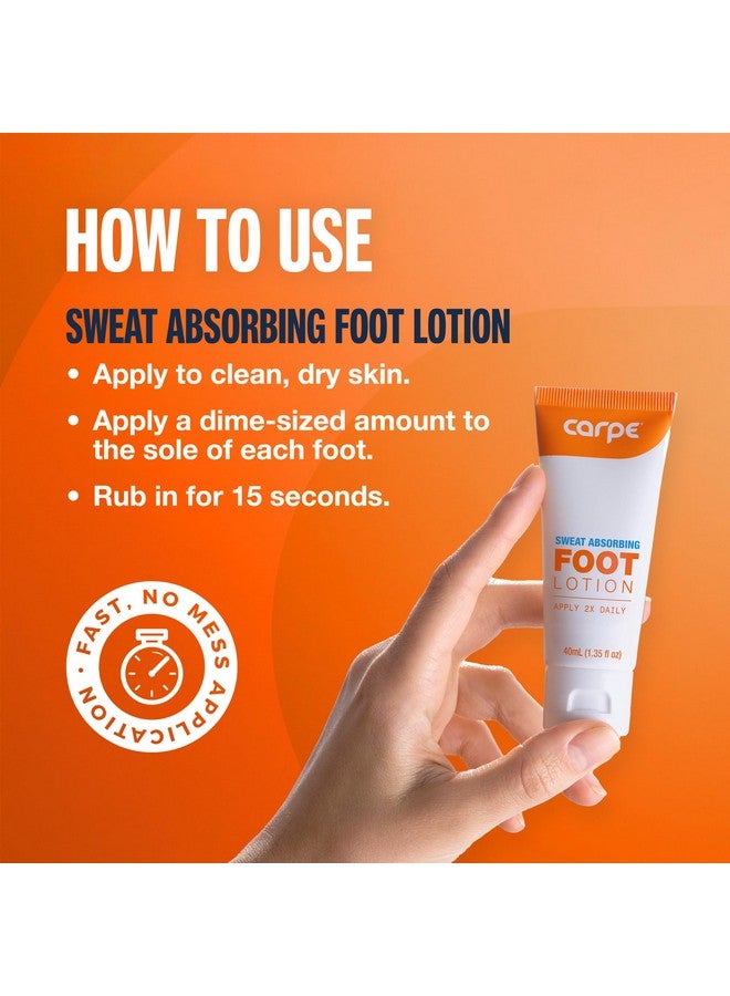 Carpe Carpe Antiperspirant Foot Lotion, A Dermatologist-Recommended Solution to Stop Sweaty, Smelly feet, Helps Prevent blisters, Great for hyperhidrosis (Pack of Two) - Image 4