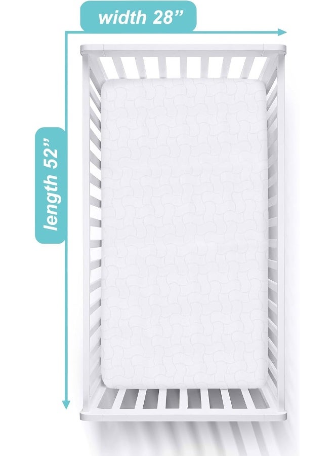 American Baby Company American Baby Company 2 Pack Waterproof Fitted Quilted Crib and Toddler Protective Pad Cover, White, for Boys and Girls  - Image 3