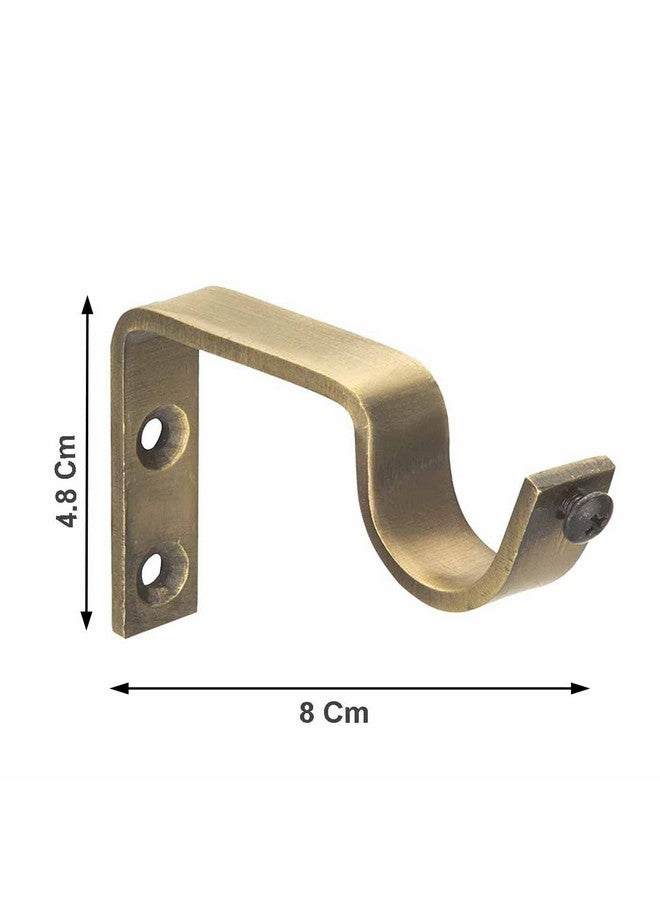FERIO Ferio Stainless Steel Curtain Brackets and Curtain Finials for Door and Window Curtain Fitting Accessories Brass Antique (Curtain Rod Holder - 10 Pic and Finials - 10 Pic ) - Image 3