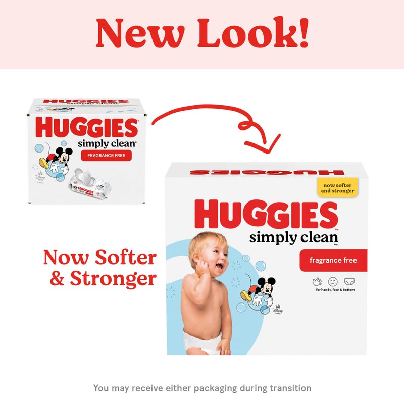 Huggies Simply Clean Unscented Baby Diaper Wipes, 11 Flip-Top Packs (704 Wipes Total), Packaging May Vary - Image 3