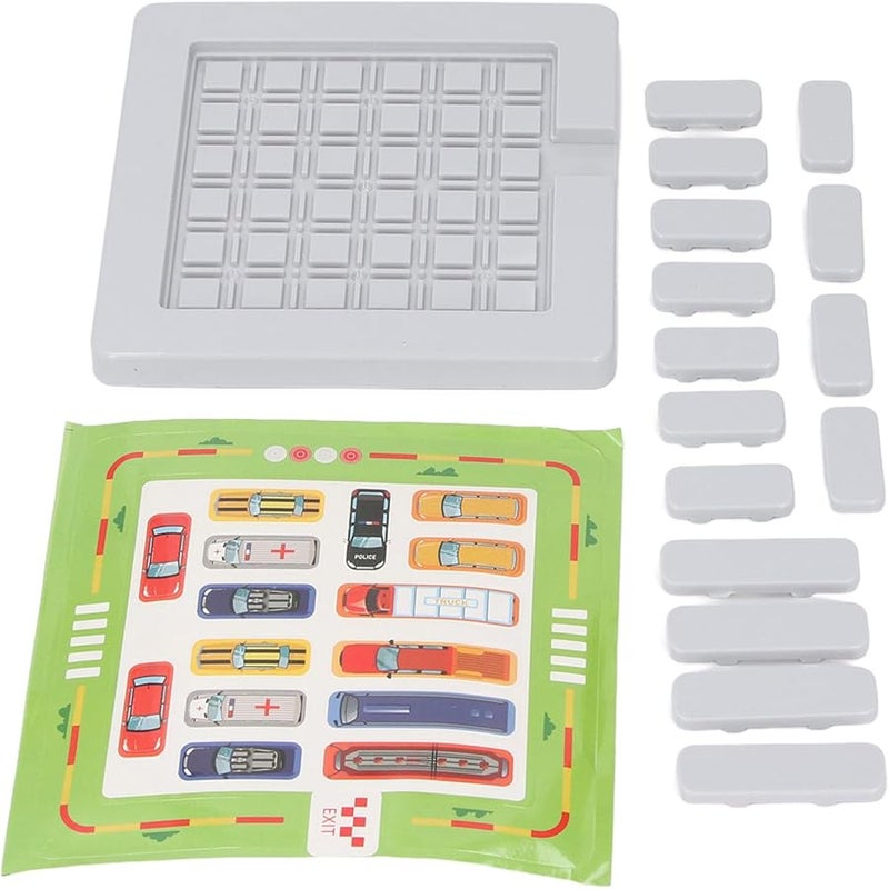 لعبة تدريب المنطق متاهة مواقف السيارات للأطفال لعبة لغز تعليمية مادة خشبية متينة - Image 3