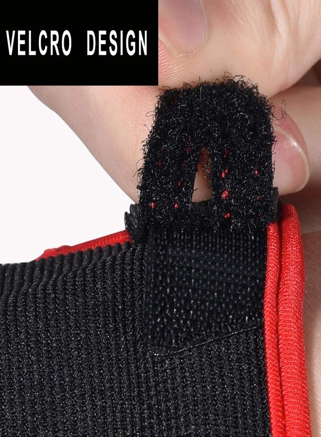 Mumian Professional Anti-Skid Bowling Gloves Comfortable Bowling Accessories Semi-Finger Instruments Sports Gloves Mittens for Bowling (Black Red, L) - Image 4