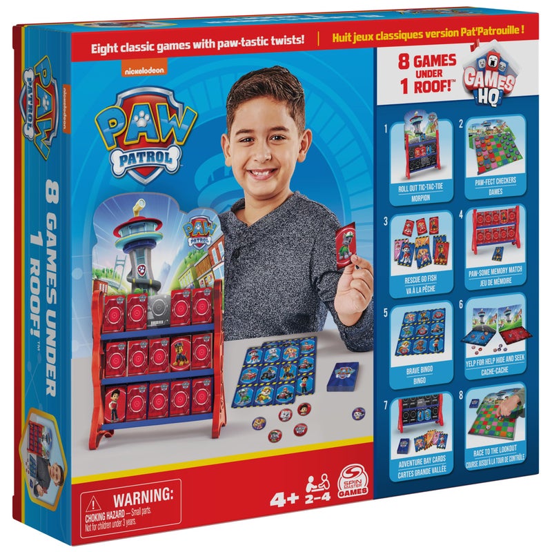 Spin Master Games PAW Patrol, Games HQ Board Games for Kids Checkers Tic Tac Toe Memory Match Bingo Go Fish Card Games PAW Patrol Toys, for Preschoolers Ages 4 and up - Image 2