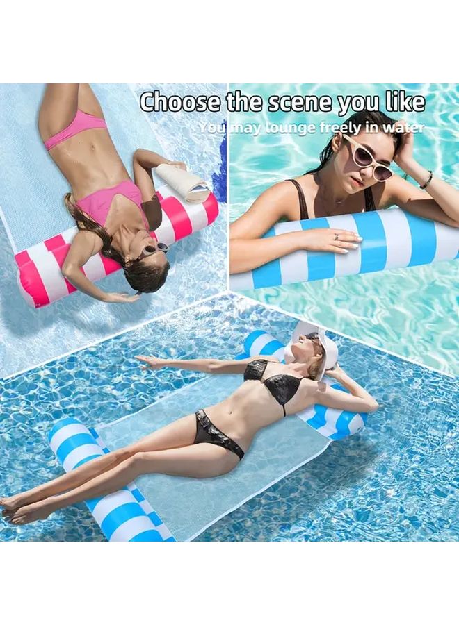 Yellow Inflatable Pool Hammock Chair Portable Foldable Water Bed For Beach Lake Summer - Image 3