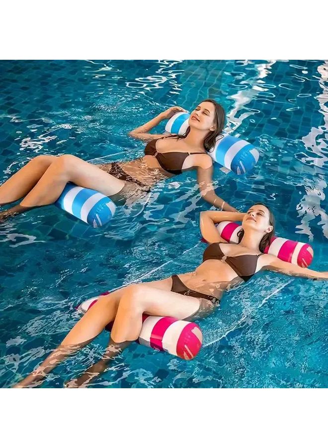 Yellow Inflatable Pool Hammock Chair Portable Foldable Water Bed For Beach Lake Summer - Image 2