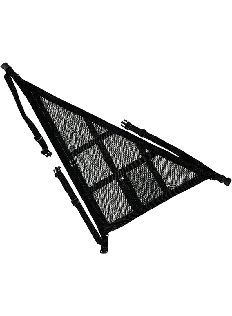 Luckam Car Ceiling Cargo Net, 3 Handle Roof Mounted Mesh Organizer with Adjustable Straps, Heavy-Duty Double-Layer Elastic Storage for SUV Truck Car Interior, Camping Road Trip Essentials(S) - Image 1
