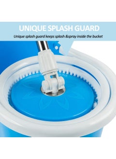 GTC GTC 360° Spin Floor Cleaning Easy Magic Plastic Bucket Mop with Six Microfiber Heads (Assorted Color)  - Image 3