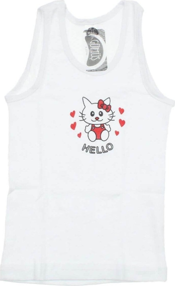Gümüş Silver 3026 6-Pack Wide Strap Printed Girls Undershirt  - Image 3
