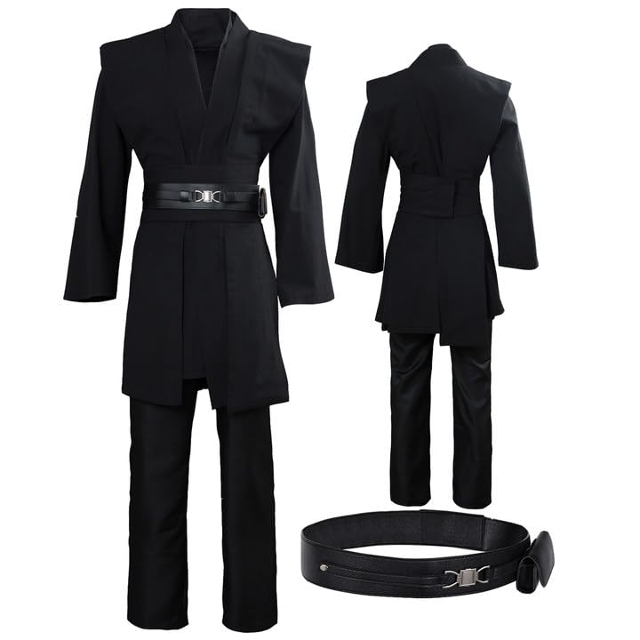 Wecos Tunic Costume Mens Hooded Knight Outfits Halloween Cosplay Costume Three Versions - Image 1