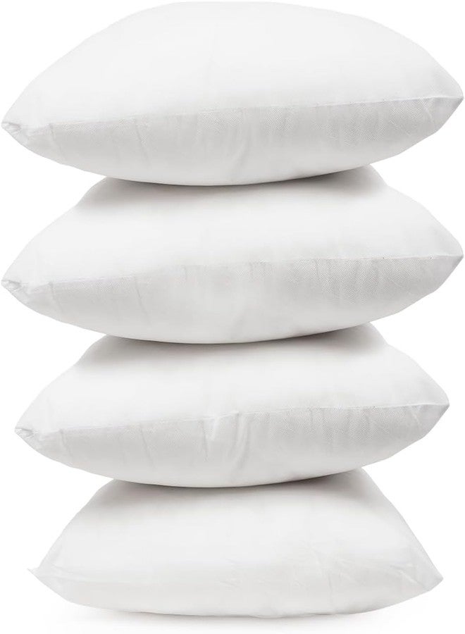Covers & All Throw Pillow Inserts Only Pack of 4, Durable Soft Square 20 x 20 Inches 65 GSM Non-Woven Fabric with 15D Silicon Fiber Filling, Universal uses for Home Decor Office Indoor Outdoor - Image 2