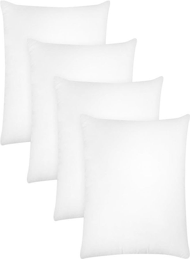 Covers & All Throw Pillow Inserts Only Pack of 4, Durable Soft Square 20 x 20 Inches 65 GSM Non-Woven Fabric with 15D Silicon Fiber Filling, Universal uses for Home Decor Office Indoor Outdoor - Image 1