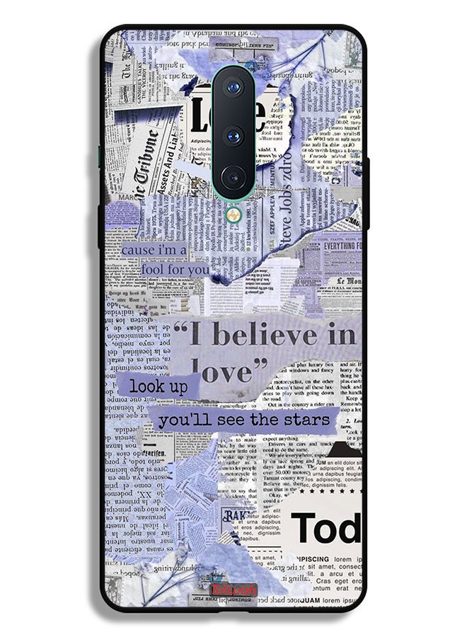 Tolwak OnePlus 8 Protective Case Cover Newspaper Pieces - Image 2