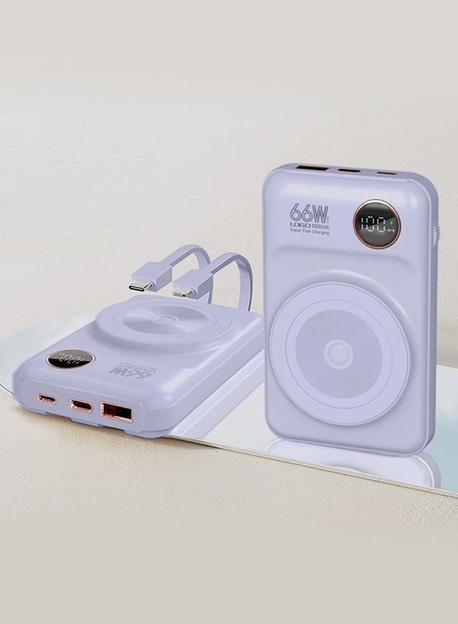 KALIO بنك طاقة مزدوج سريع الشحن 20000 مللي أمبير ماغسيف 66 واط لأجهزة لايتنينغ و Type-C، الهواتف المحمولة، الأجهزة اللوحية / بنفسجي - Image 3