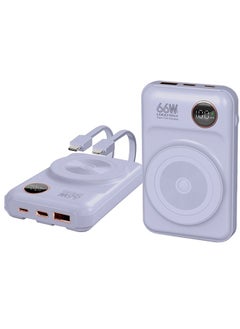 KALIO 2Packs Power Bank Fast Charging 20000mAh Magsafe 66W for Lightning and Type-C Devices, Mobile Phones, Tablets / Purple  - Image 4