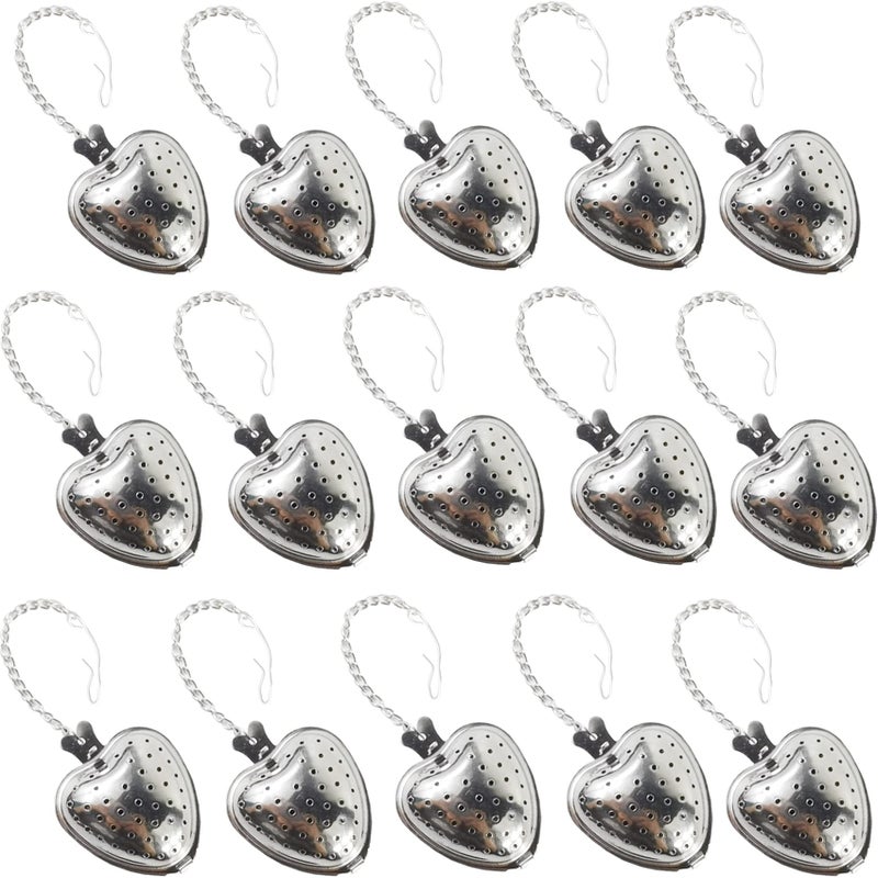 ROYHOO 15PCS Stainless Steel Tea Ball 15 Inch Tea Infuser Strainers Tea Strainer Filters Tea Interval Diffuser for Tea