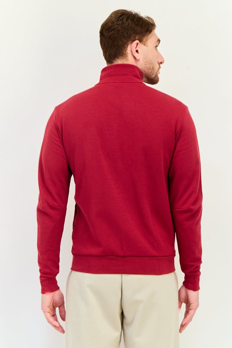 Adidas Men Sportswear Fit Long Sleeve Arsenal Anthem Football Jacket, Craft Red  - Image 3