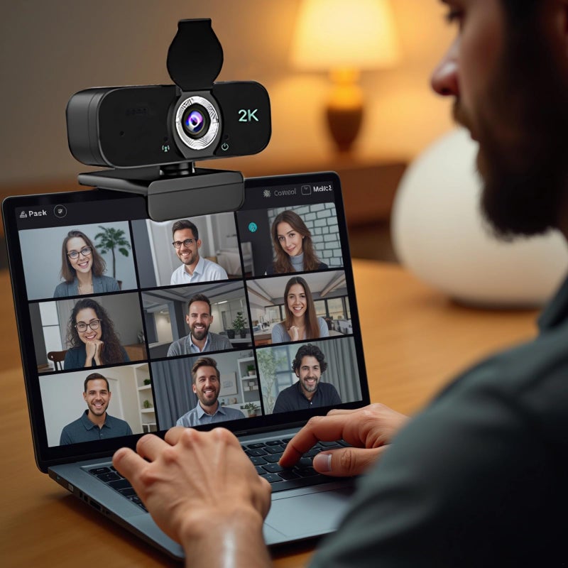 2K Webcam With Microphone Tripod Plug And Play For Streaming Video Conference - Image 4
