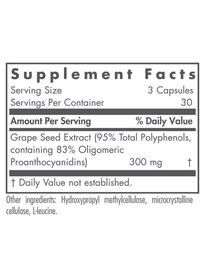 Nutricology Grape Pips - Grape Seed Extract, Proanthocyanidins, Polyphenols, Herbal Supplement, Organic, 300mg Capsules - 90 Count - Image 2