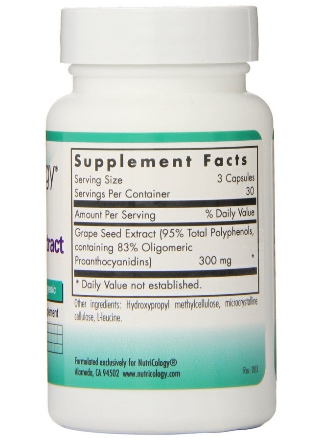 Nutricology Grape Pips - Grape Seed Extract, Proanthocyanidins, Polyphenols, Herbal Supplement, Organic, 300mg Capsules - 90 Count - Image 4
