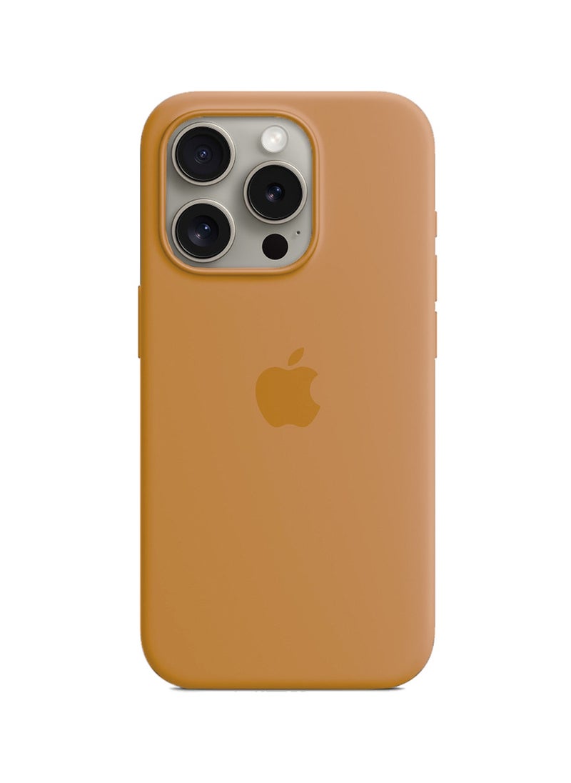 Wtech - Soft Liquid Silicone Case Cover With MagSafe For Apple iPhone 15 Pro 2023 Orange - Image 1